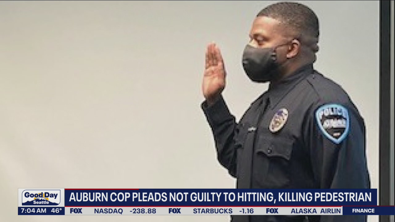 Auburn police officer pleads not guilty to hitting, killing pedestrian