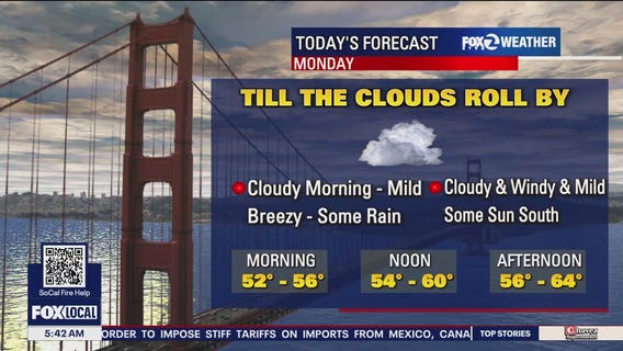 Cloudy, breezy, some rain