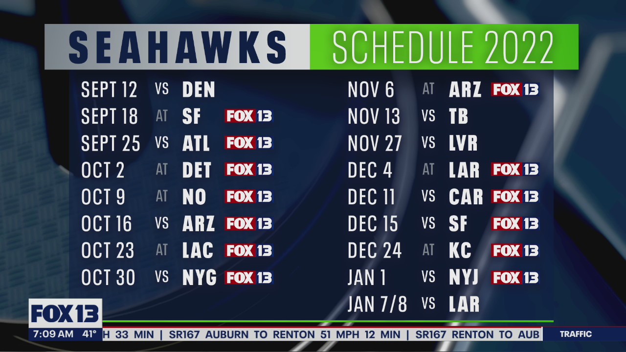 Seattle Seahawks release schedule for 2022 season, the San Diego Chargers diss Seattle sports in their schedule reveal