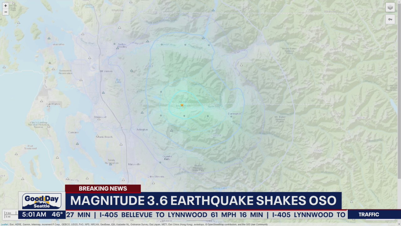 Magnitude 3.6 earthquake shakes Oso