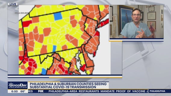 Philadelphia and suburban counties seeing substantial COVID-19 transmission