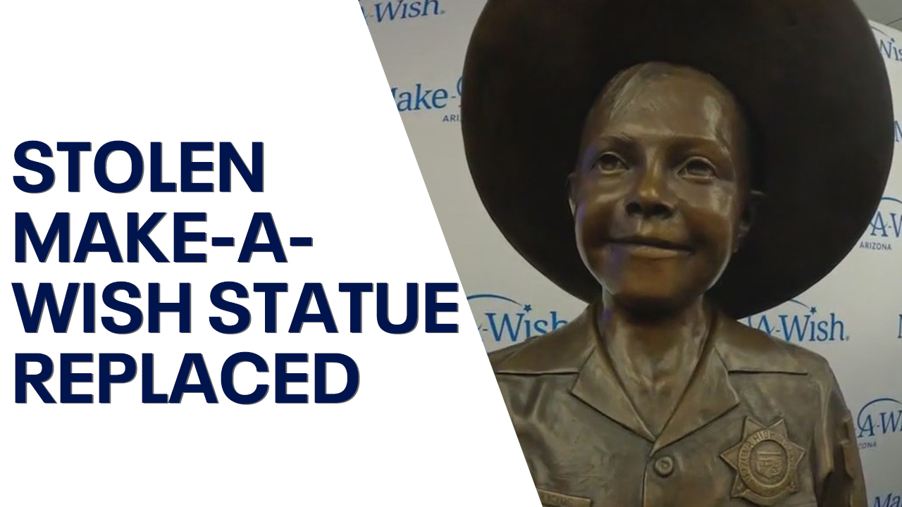 Ceremony held for Make-A-Wish statue replacement