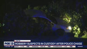 Robbery suspects in custody after police chase