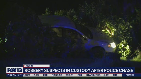 Robbery suspects in custody after police chase