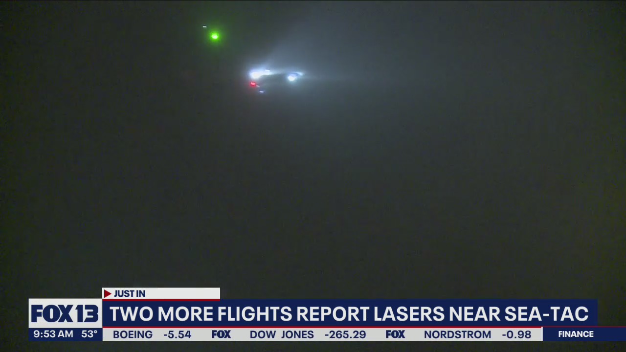 2 more flights reports laser sightings near Sea-Tac
