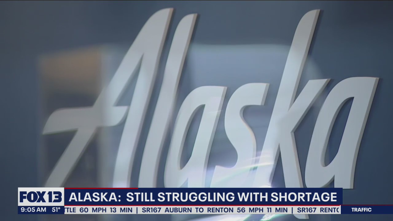 Alaska Airlines still struggling with pilot shortage, cancelling flights