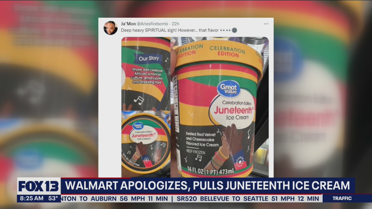 Walmart apologizes after backlash on social media for selling Juneteenth ice cream