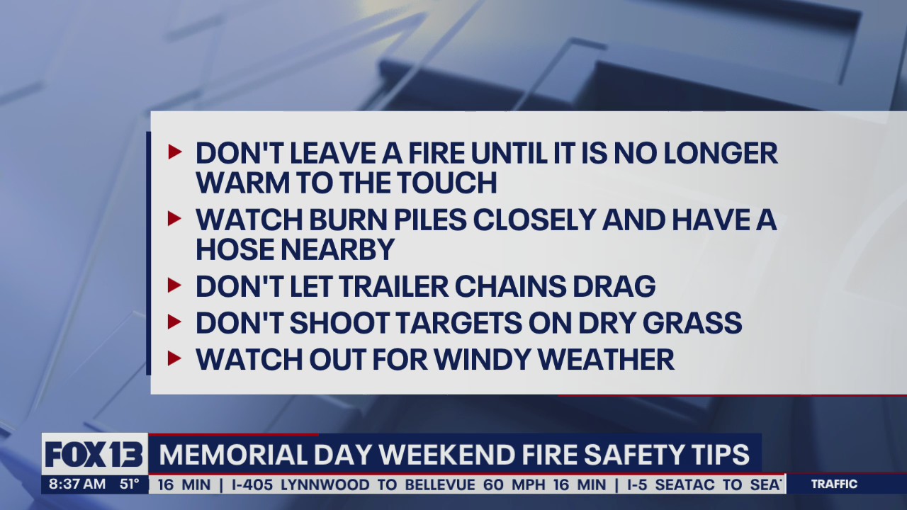 Memorial Day weekend fire safety tips