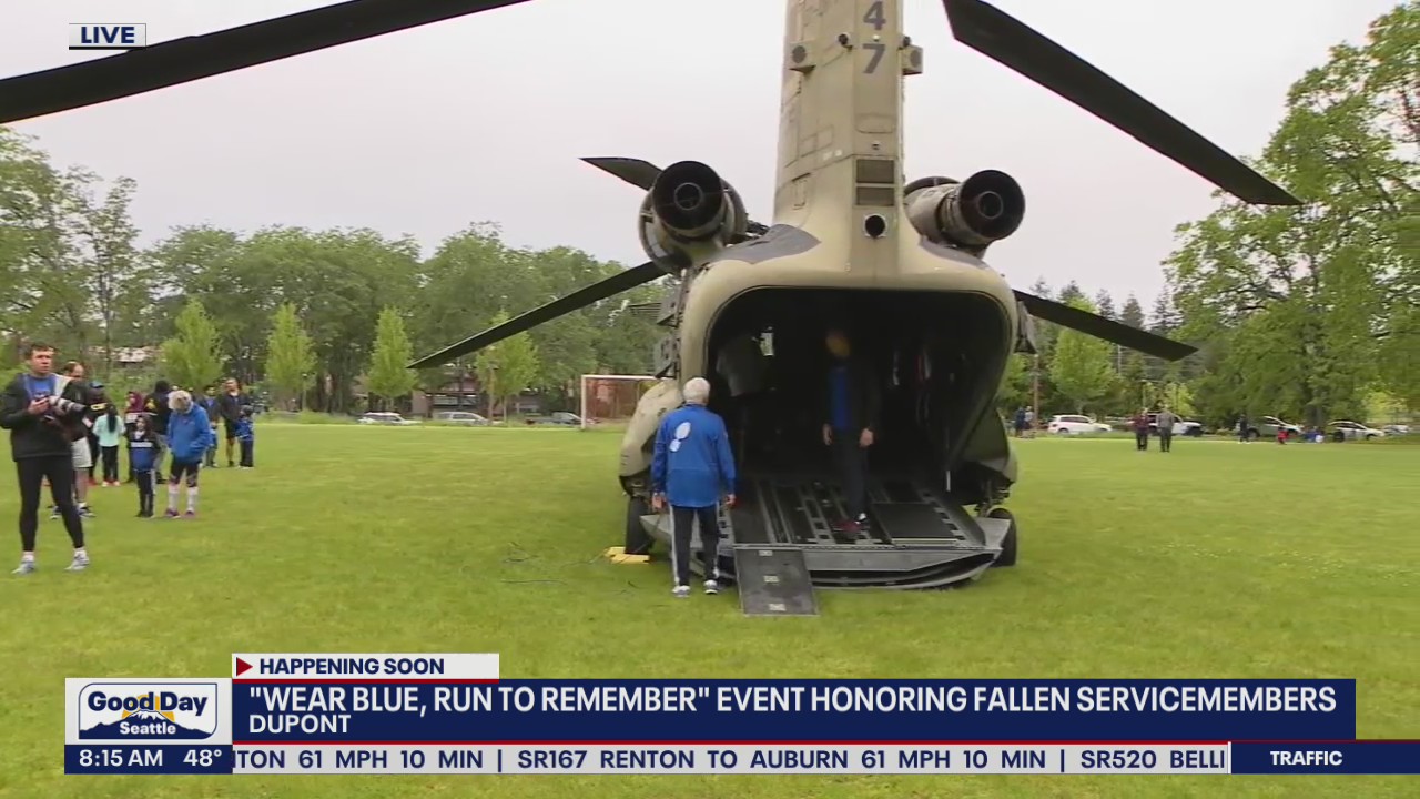 'Wear Blue, Run to Remember' event honoring fallen servicemembers in DuPont, WA