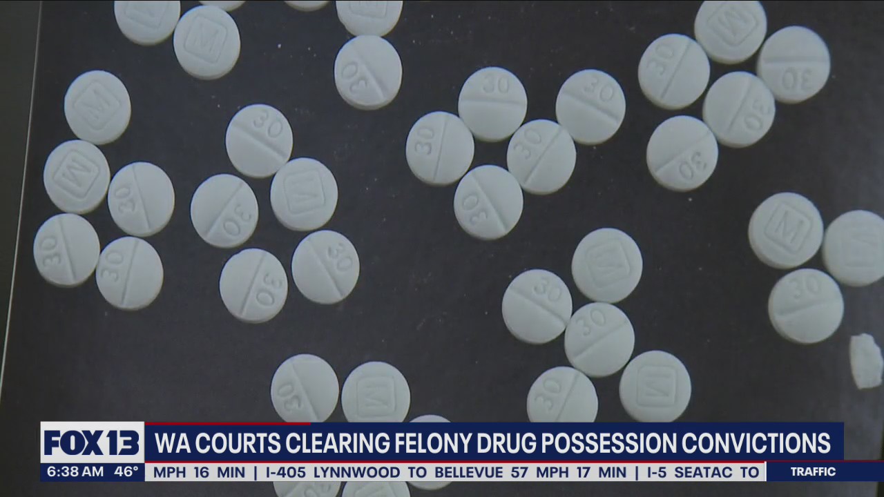 Washington courts clearing felony drug possession convictions