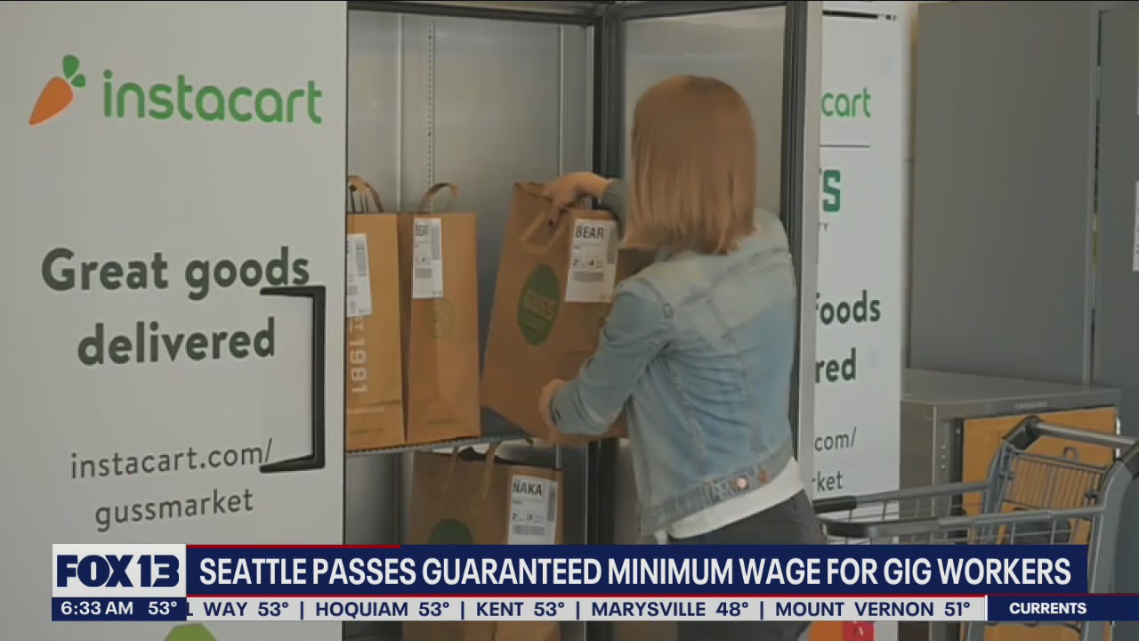 Seattle passes guaranteed minimum wage for gig workers