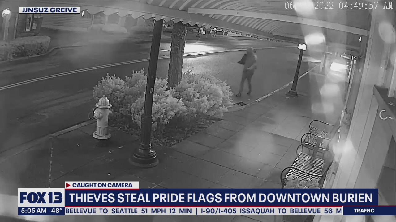Thieves steal pride flags from downtown Burien