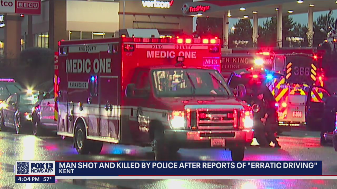 Man shot and killed by police after reports of "erratic driving"