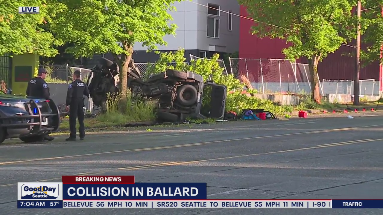 Police investigate a deadly crash on a popular street in Seattle's Ballard neighborhood