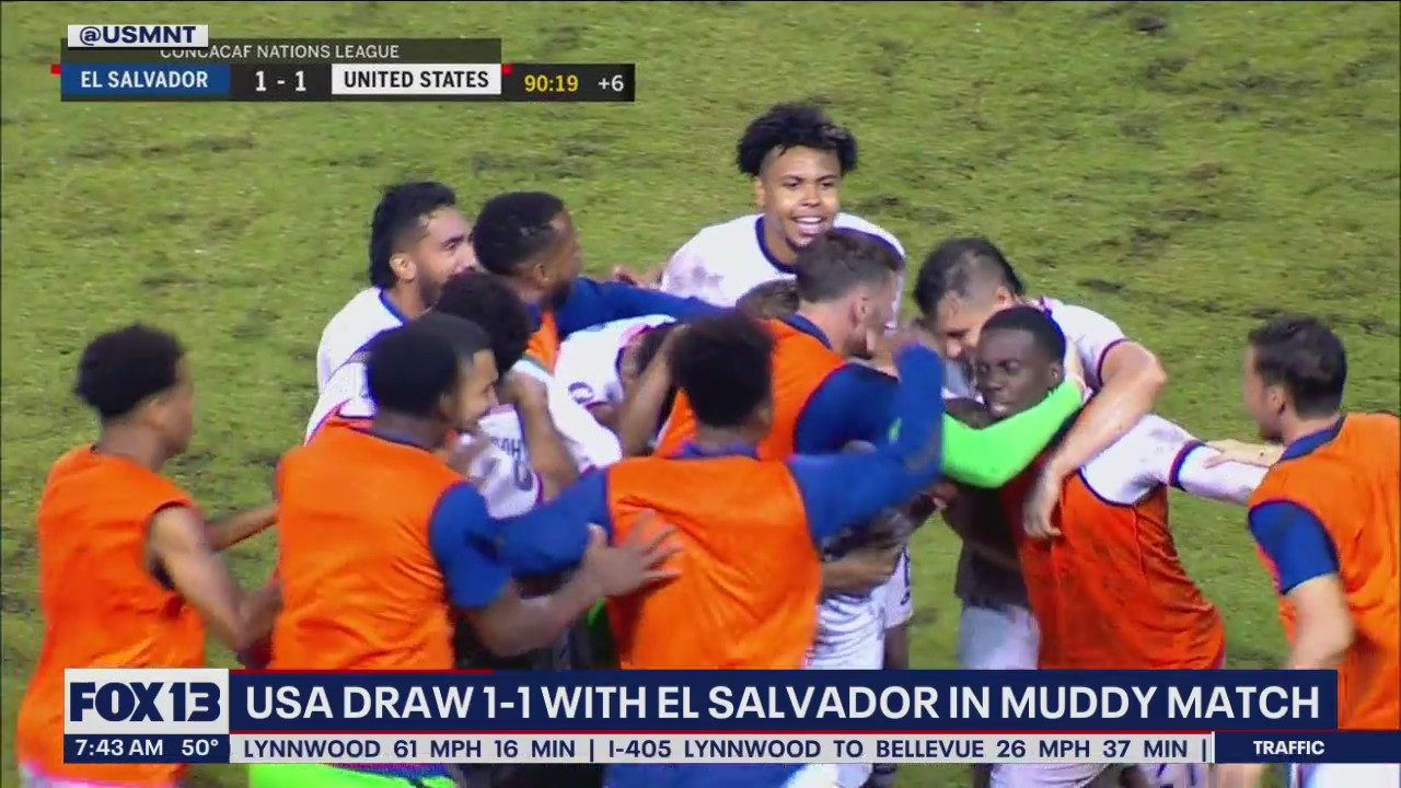 USA Draw 1-1 with El Salvador in muddy match