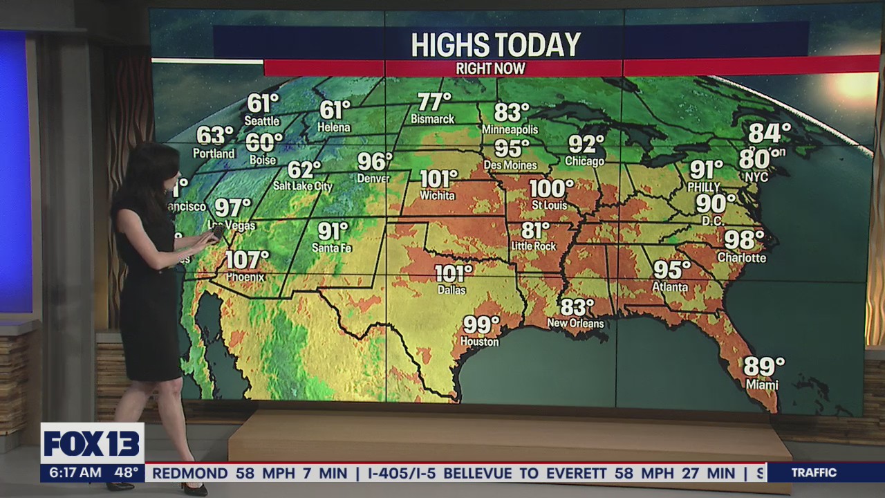 Cool, showery start to the week