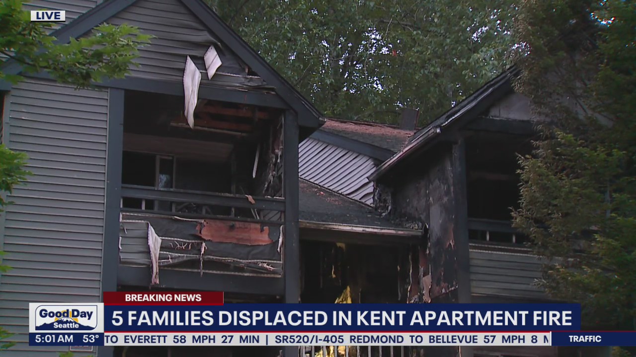 5 families displaced after Kent apartment fire