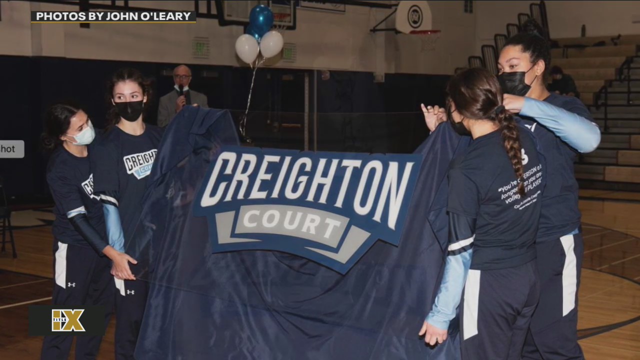 Retired head volleyball coach Laurie Creighton never got to put on a jersey herself
