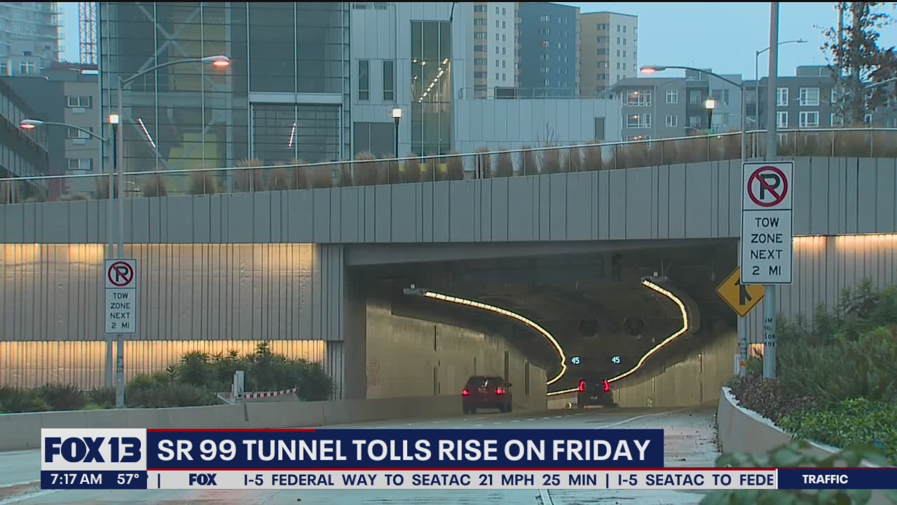 State Route 99 Tunnel tolls rise on Friday