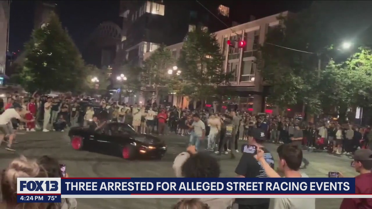 Three arrested for alleged street racing events in Tacoma