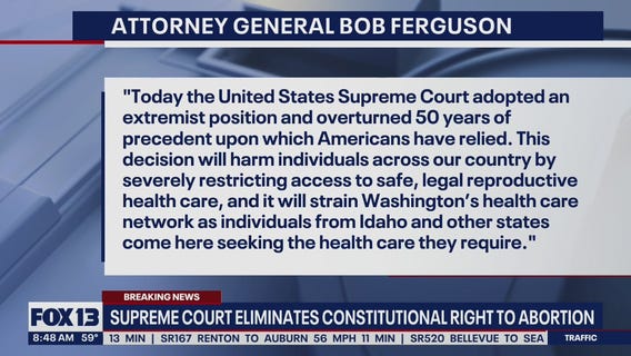 Washington Attorney General Bob Ferguson criticizes Supreme Court's abortion decision