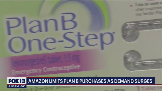 Amazon limits Plan B purchases as demand surges