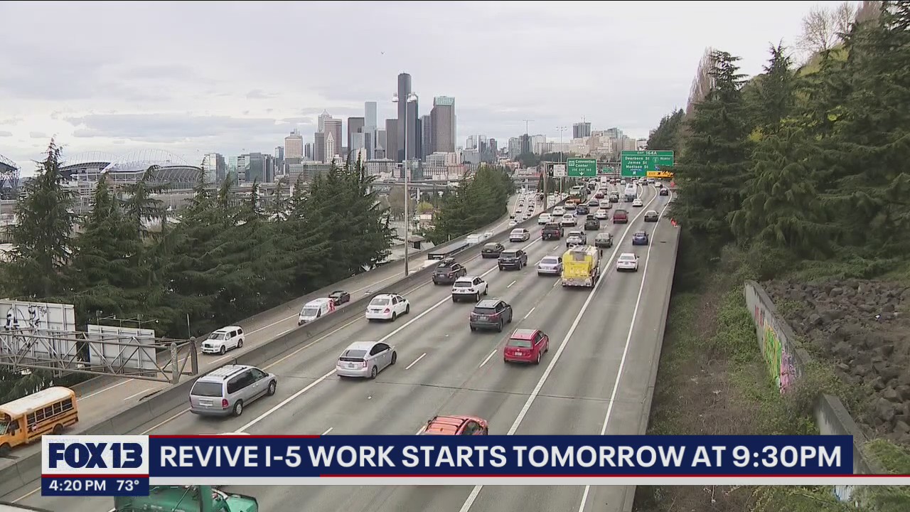 Revive I-5 work starts tomorrow at 9:30 p.m.