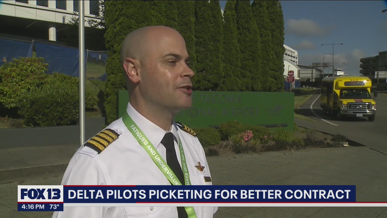 Holiday travel: Delta pilots picketing, SeaTac flight cancellations