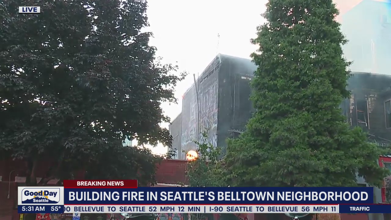 Vacant building fire in Belltown