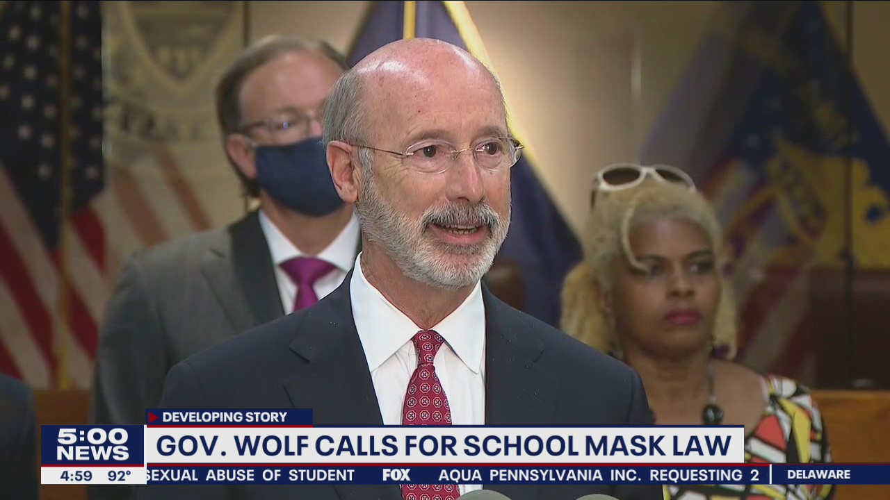 Gov. Wolf asks Legislature for law mandating masks in Pennsylvania classrooms