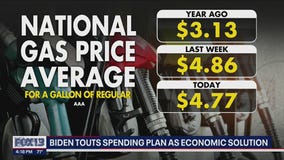 Biden touts spending plan as economic solution for unstable gas prices