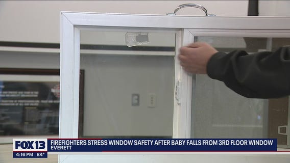 Firefighters stress window safety after baby falls from 3rd floor window