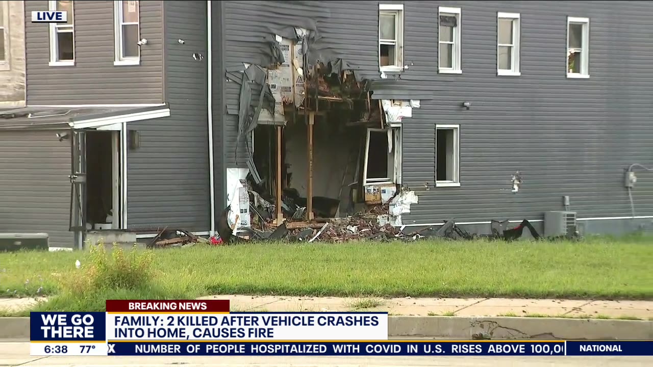 Authorities: 2 dead after car slams into Chester home, sparks fire