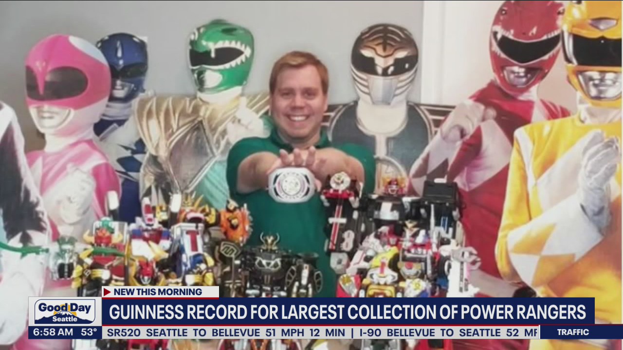 Man sets record for largest Power Rangers collection