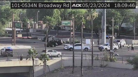 Tempe Police investigate rollover crash; DUI suspected