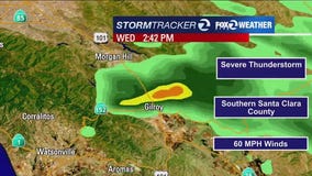 Severe thunderstorm warning issued for parts of Santa Clara County