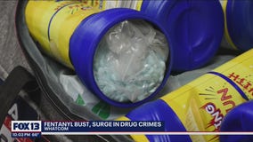Authorities seize 91,000 fentanyl pills hidden inside chip containers in Bellingham, 2 arrested
