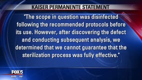 23 Kaiser Permanente patients at risk for illness after equipment may not have been disinfected