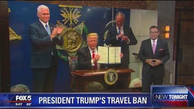 Trump travel ban partly reinstated; fall court arguments set