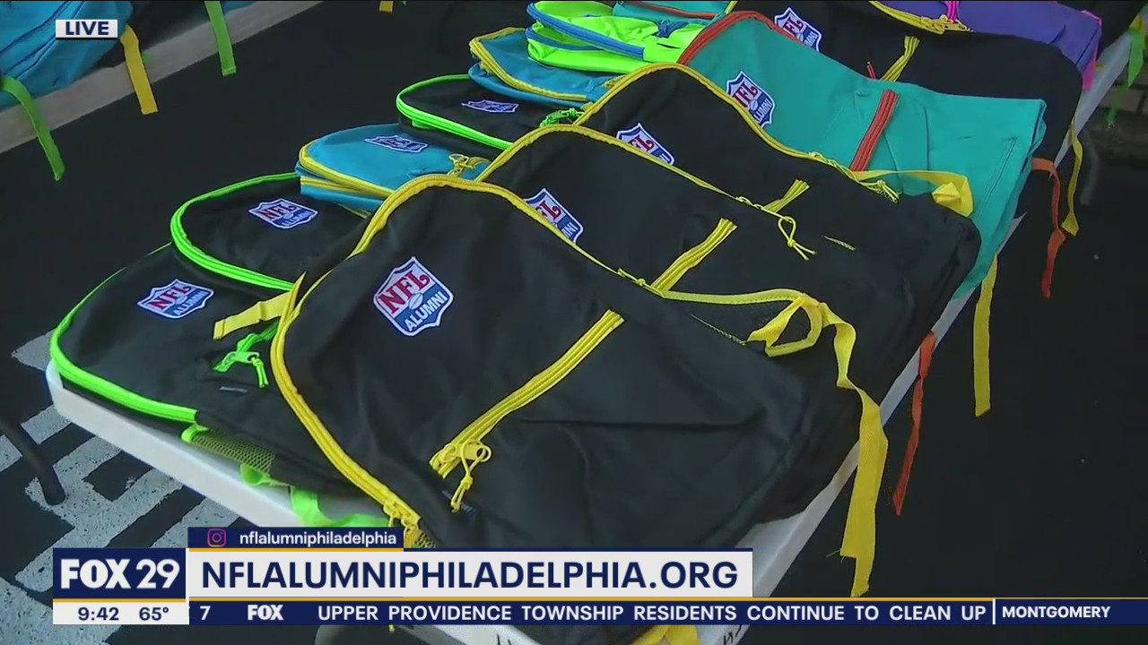 Your Classroom Comeback: NFL Alumni donates backpacks to children in Juniata