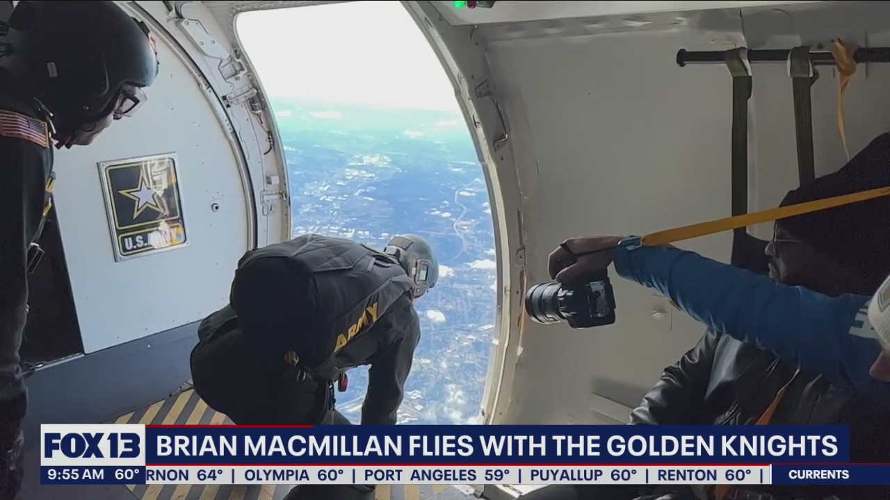 Brian MacMillan flies with Golden Knights
