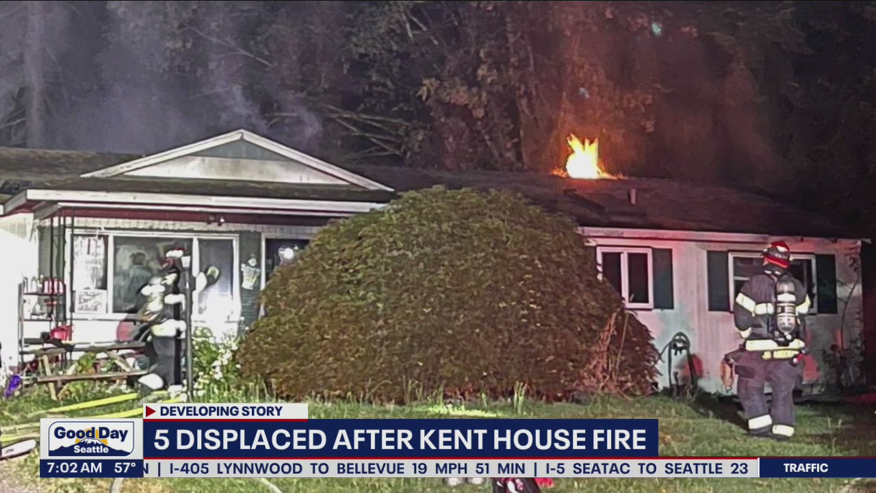 5 displaced after Kent house fire | FOX 13 Seattle