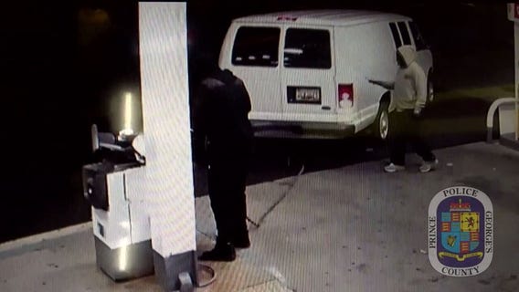 VIDEO: Suspects try to steal ATM from gas station-- and fail