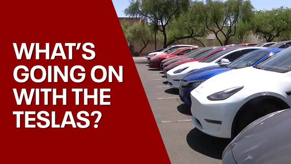 Hundreds of Teslas parked at a Scottsdale lot. Why?