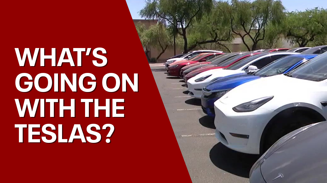 Hundreds of Teslas parked at a Scottsdale lot. Why?