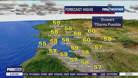 Possible thunderstorms, cool