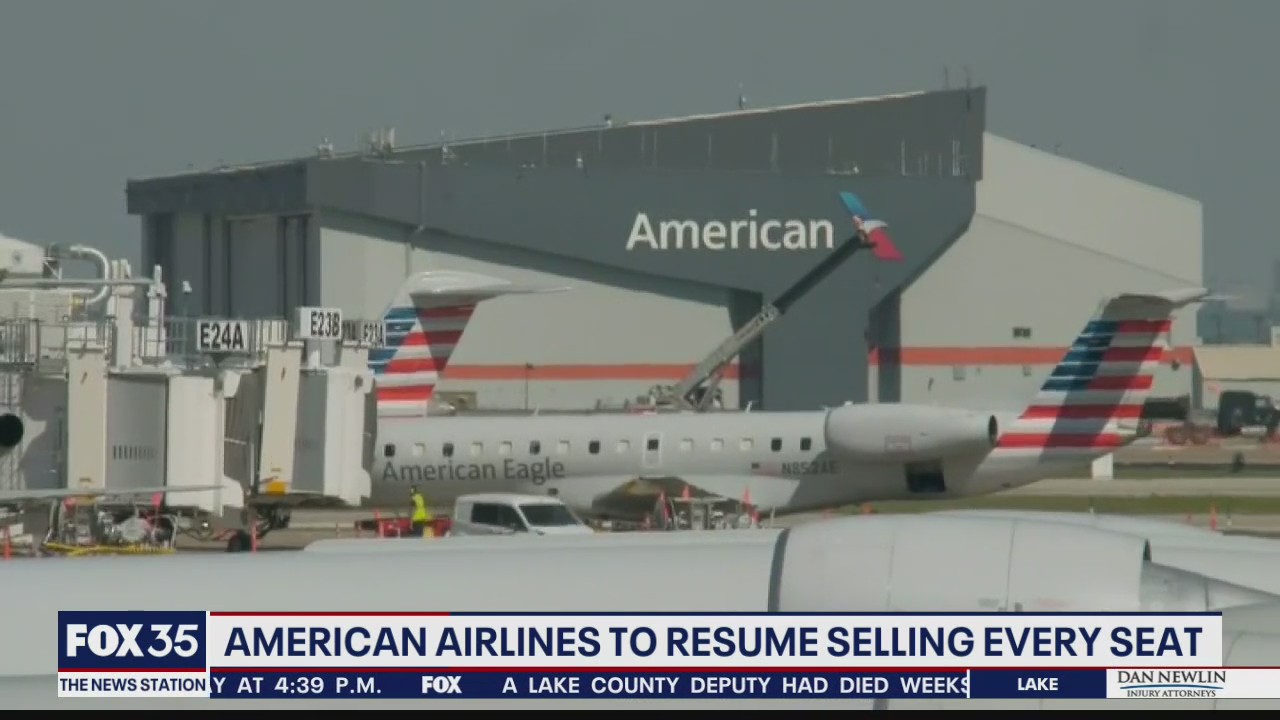 American Airlines to resume selling every seat