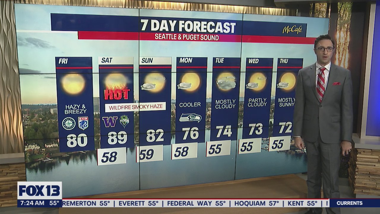 Wildfire smoke, hot temperatures in Seattle this weekend