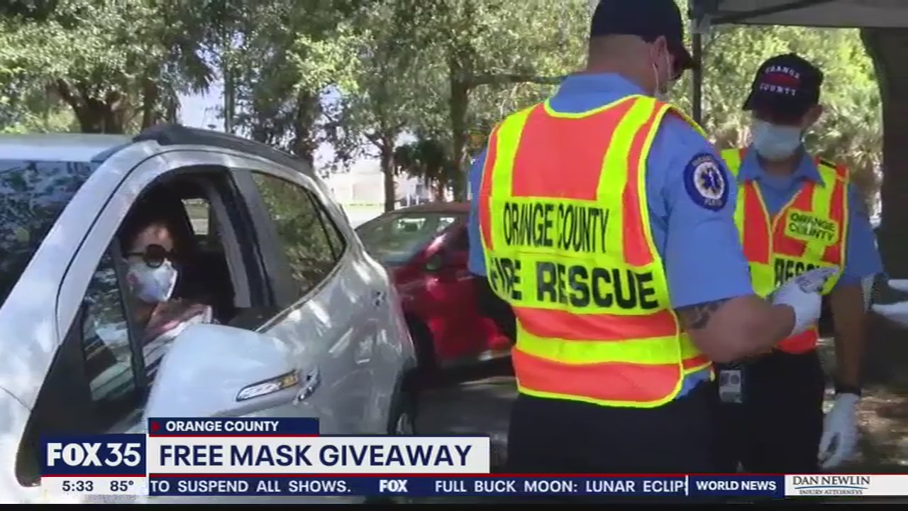Mask giveaway in Orange County
