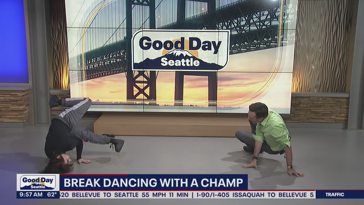 Breakdancing champ Emily Dion shows Brian MacMillan moves on Good Day Seattle